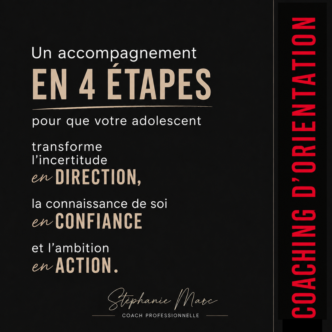 Les quatre étapes du coaching d'orientation : profil, projet, plan et préparation