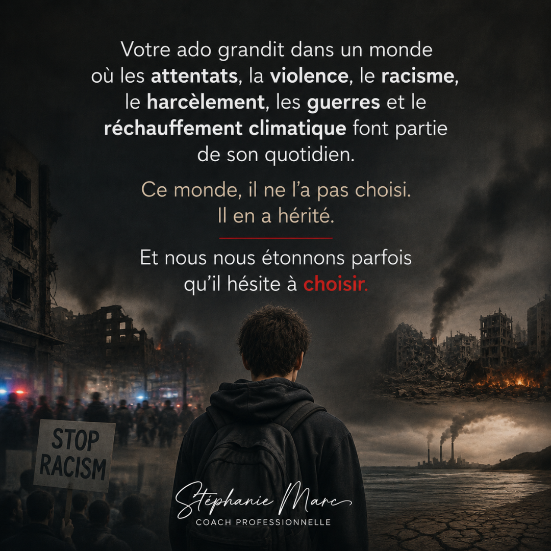Un adolescent face aux incertitudes du monde et aux choix d'orientation