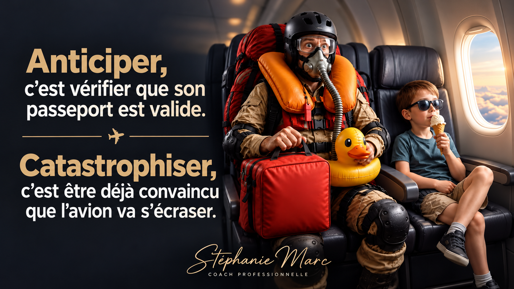 Anticiper, c’est vérifier que son passeport est valide. Catastrophiser, c’est déjà être convaincu que l’avion va s’écraser.