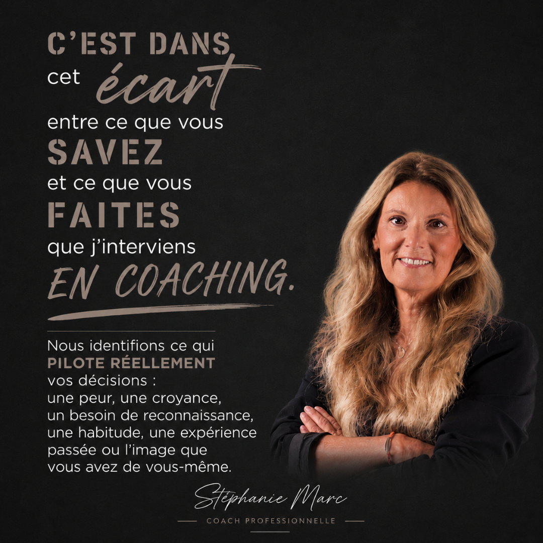Stéphanie Marc, coach professionnelle, explique l'écart entre ce que l'on sait et ce que l'on fait