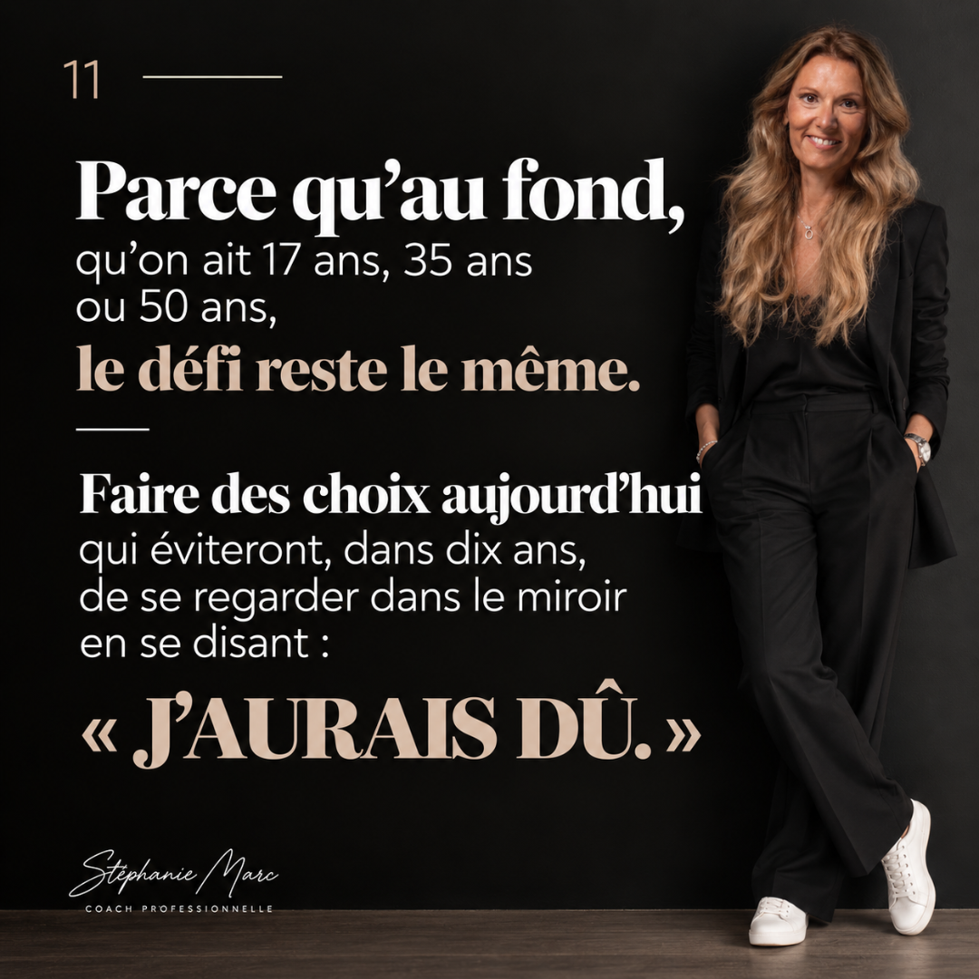 Stéphanie Marc : faire des choix aujourd'hui pour ne pas regretter demain