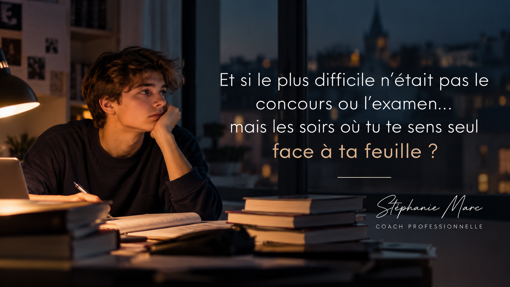 Et si le plus dur n’était pas le concours ou l’examen… mais les soirs où tu te sens seul face à ta feuille ?